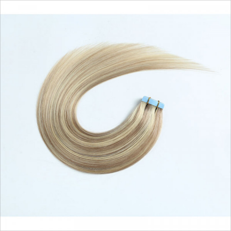 #P18/613 Blonde Highlight Tape In Hair Extensions Invisible Tape Hair