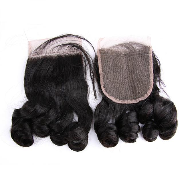 Upgraded Brazilian Hair | 3 Bundles with 4X4 Lace Closure Virgin Loose Wave Hair