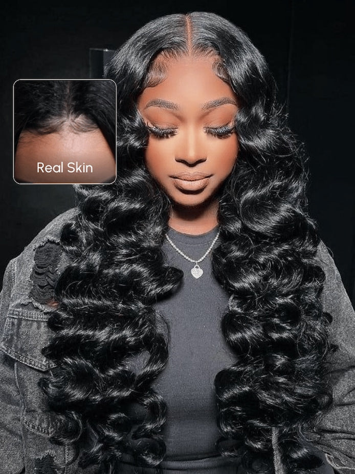 5x5 HD Lace Closure Glueless Body Wave Wig with Bleached Knots Match All Skin Tones