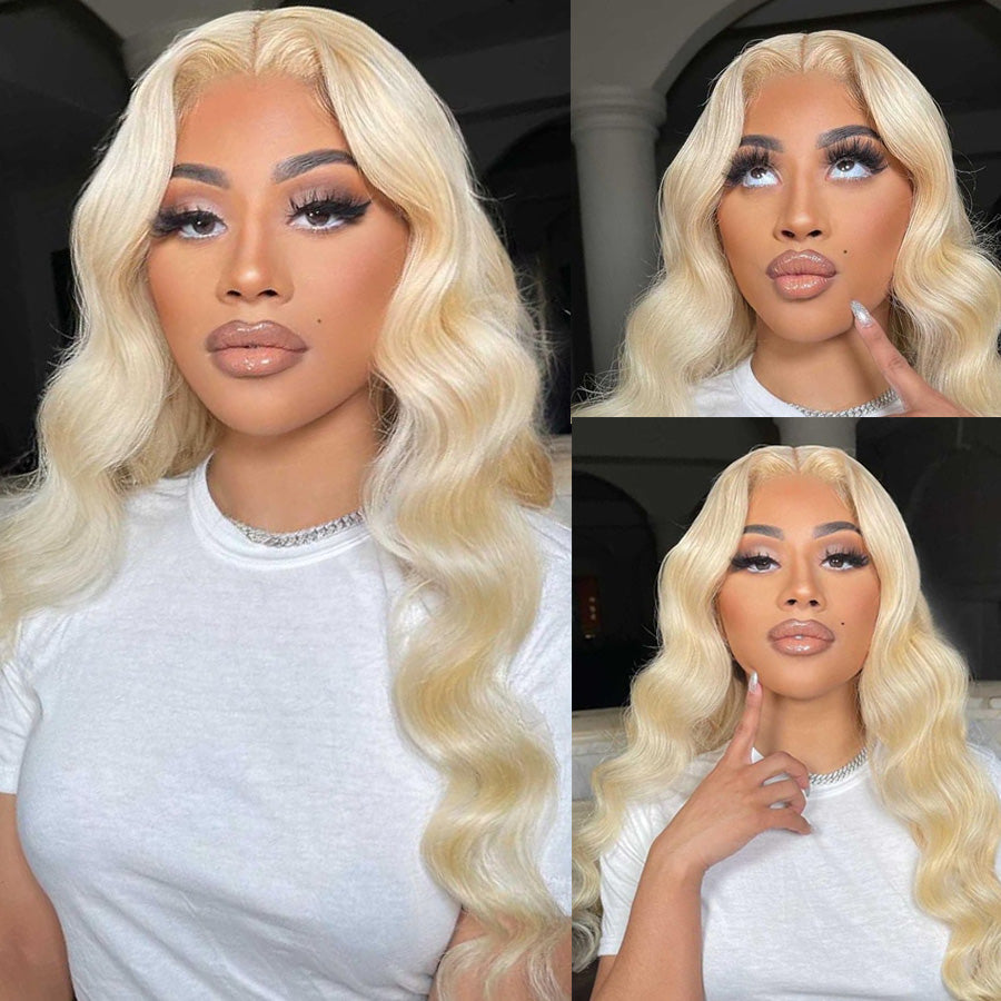 100% Human Hair Blonde 613 Full Lace Frontal Wig 13x4 HD Full Lace Human Hair Wig With Baby Hair