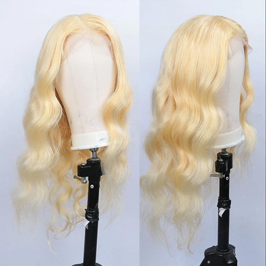 100% Human Hair Blonde 613 Full Lace Frontal Wig 13x4 HD Full Lace Human Hair Wig With Baby Hair