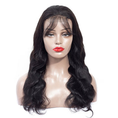 Body Wave 360 Lace Wigs 100% Human Virgin Hair 360 Wigs Natural Black