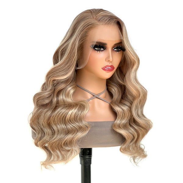 13x4 Lace Frontal Sunrised P10/16 Highlight Body Wave Pre-Everything Wig For Summer Style