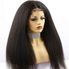 HD 13"×4" Frontal Lace Wigs Virgin Human Hair Pre plucked Natural Hairline Invisible Lace for Kinky Straight Hair