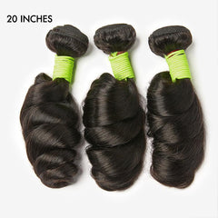 Upgraded Brazilian Hair | 3 Bundles with 4X4 Lace Closure Virgin Loose Wave Hair