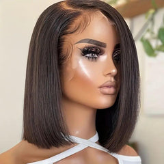 Braided Straight Hair 13x4 HD Lace Frontal Wig Long Wigs Real Human Hair Wigs For Women