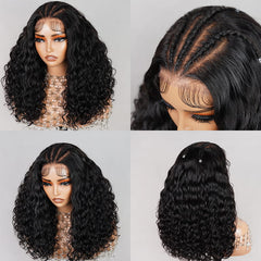 Braided Natural Wave Hair 13x4 HD Luxury Double Drawn Lace Frontal Wig Long Wigs Real Human Hair Wigs For Women