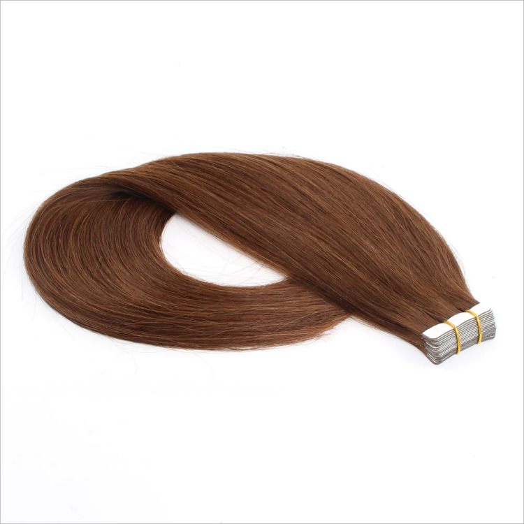 #4 Brown Tape In Hair Extensions Straight Human Hair