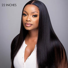 Straight HD Lace Frontal Wig Luxury Double Drawn With Pre-plucked Edges