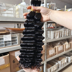 100% Unprocessed Virgin Natural Hair Bulk Braiding Human Hair No Weft For Braiding Hair Extensions 3Bundles