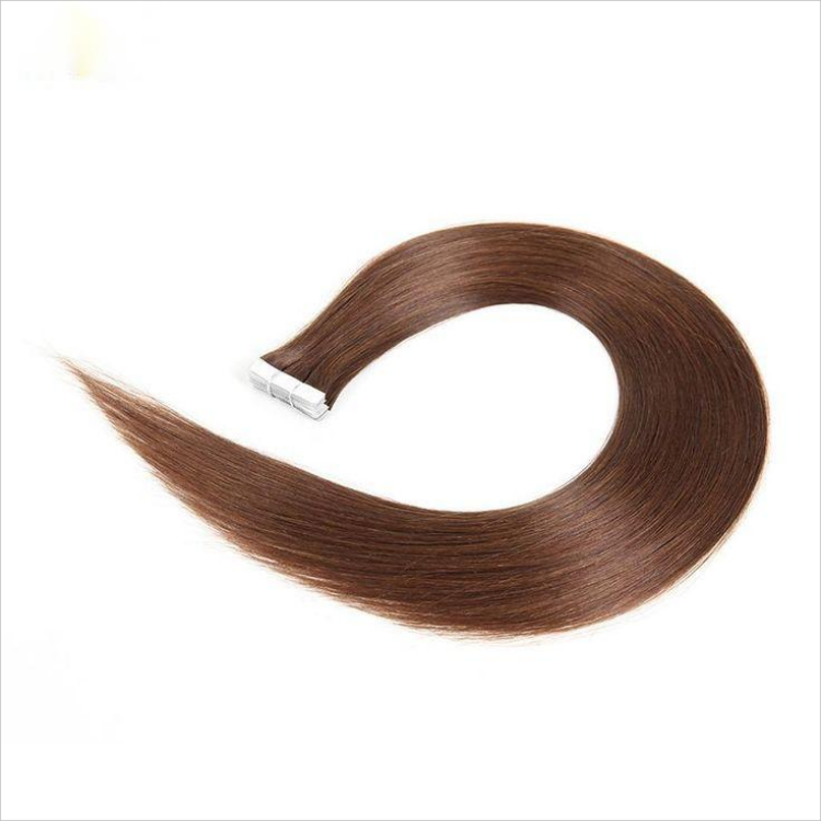 #4 Brown Tape In Hair Extensions Straight Human Hair