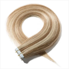 #P18/613 Blonde Highlight Tape In Hair Extensions Invisible Tape Hair