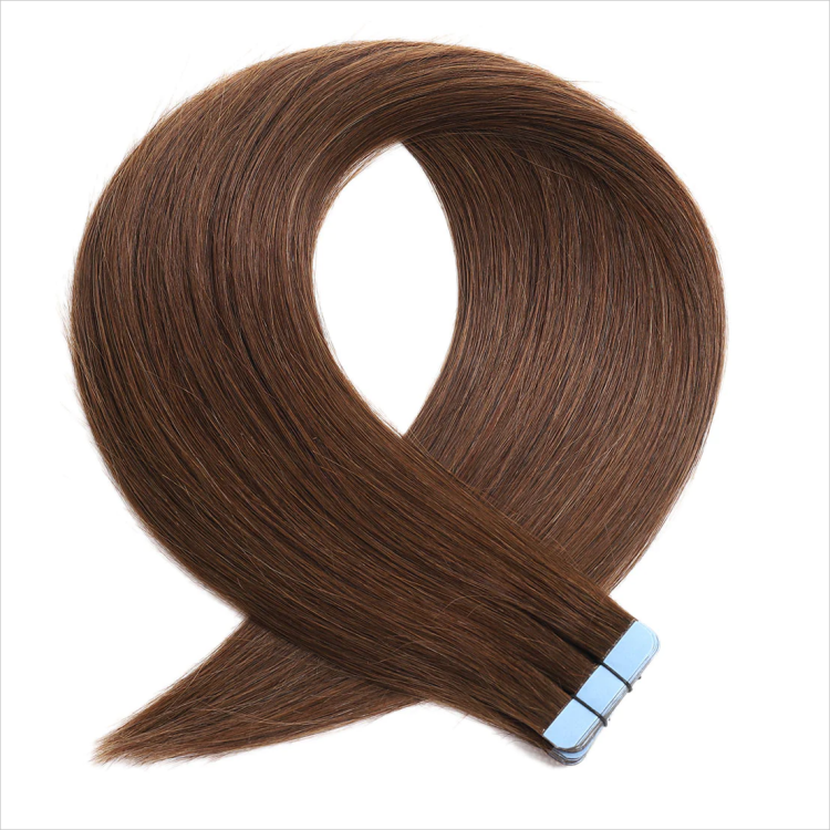 #4 Brown Tape In Hair Extensions Straight Human Hair